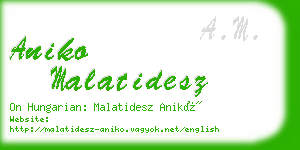 aniko malatidesz business card